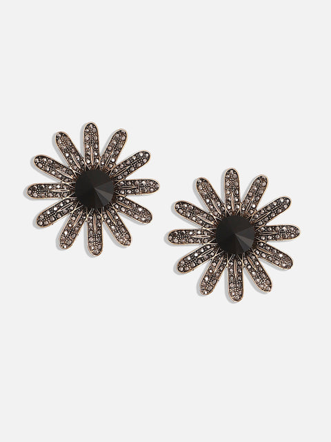 Gold-Plated Contemporary Studs Earrings