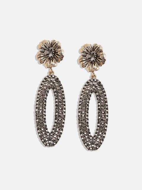 Gold-Plated Contemporary Drop Earrings