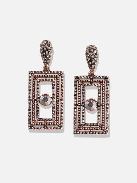 Gold-Plated Contemporary Drop Earrings