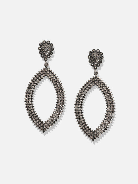 Silver-Plated Contemporary Drop Earrings
