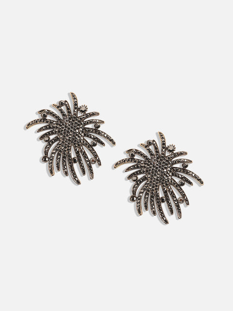 Gold-Plated Contemporary Studs Earrings