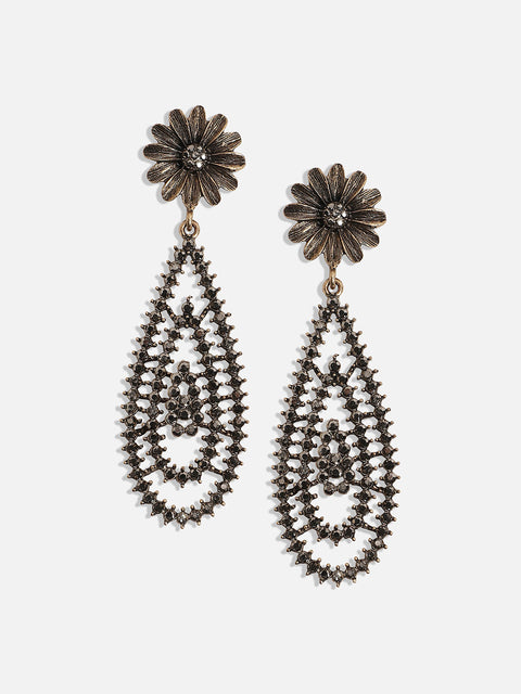 Gold Plated Contemporary Drop Earrings
