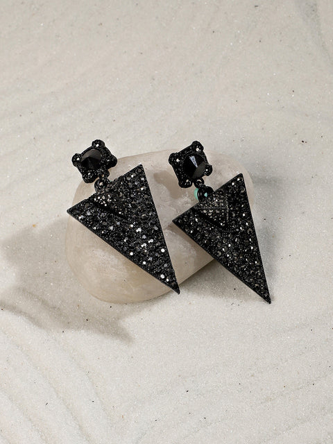 Artificial Stones Studded Drop Earrings