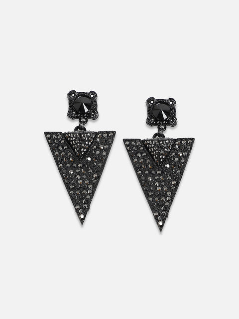 Artificial Stones Studded Drop Earrings