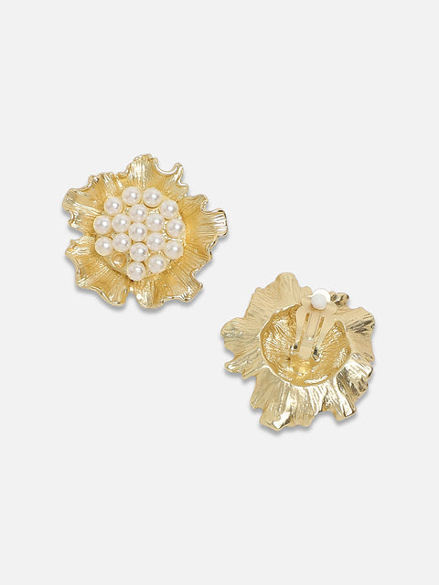 Gold-Plated Contemporary Studs Earrings