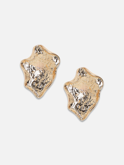 Gold-Plated Contemporary Studs Earrings