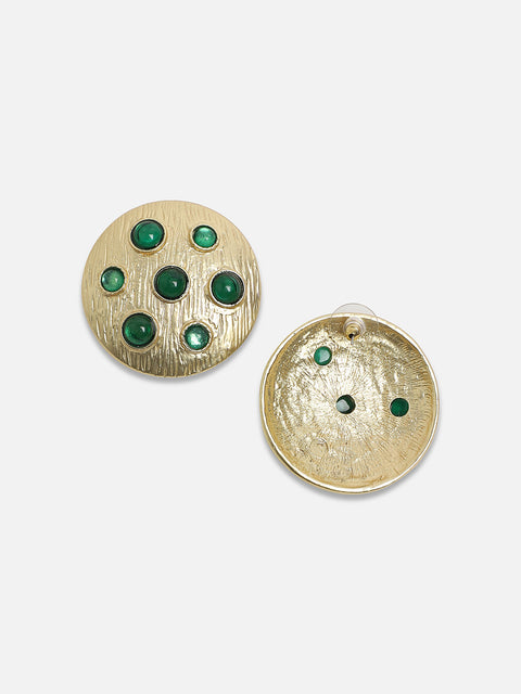 Gold-Plated Contemporary Studs Earrings
