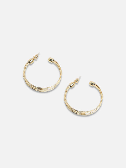 Gold-Plated Hoop Earrings