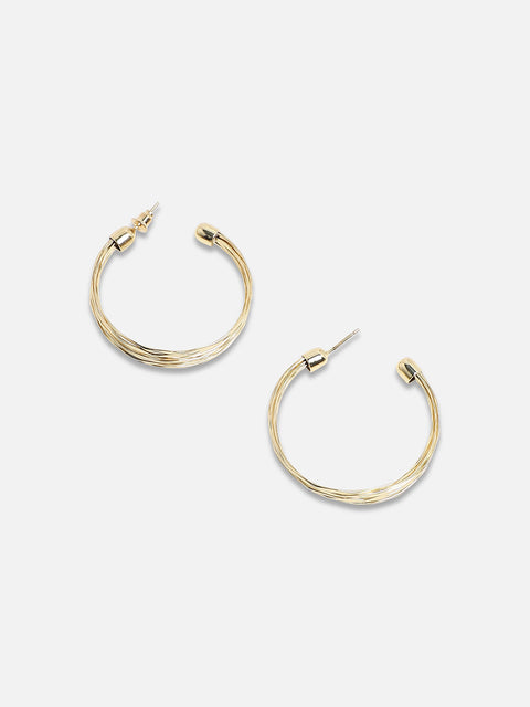 Gold-Plated Hoop Earrings