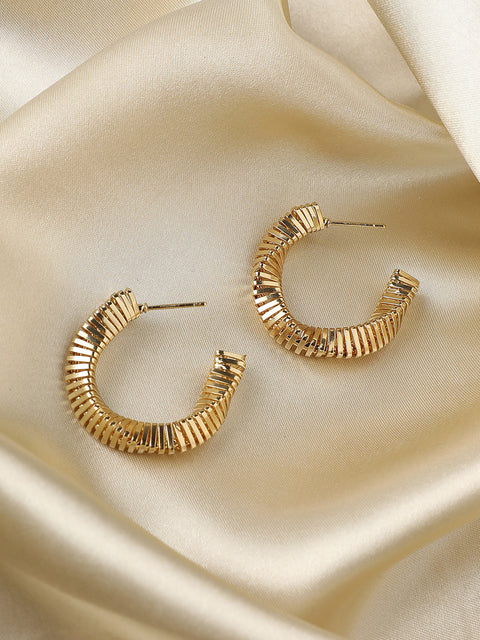 Contemporary Half Hoop Earrings