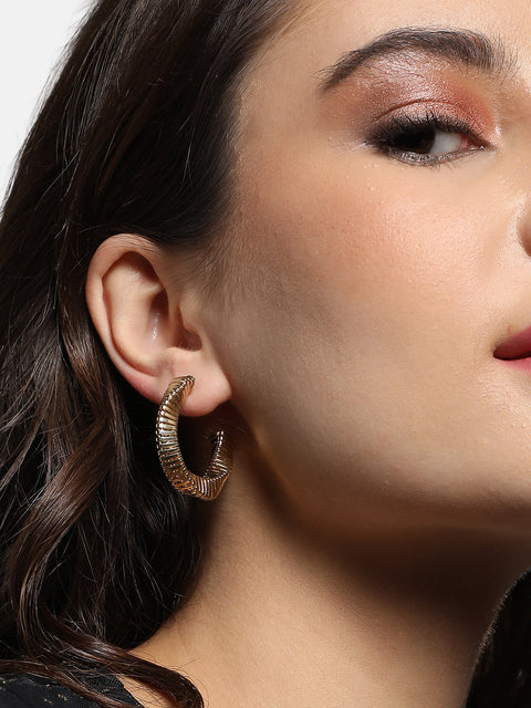 Contemporary Half Hoop Earrings