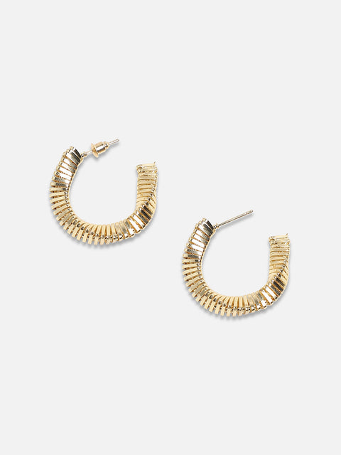 Contemporary Half Hoop Earrings