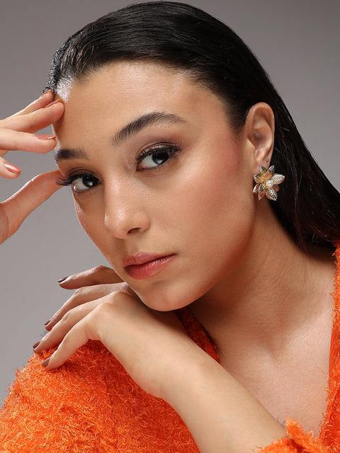 Alloy Gold-Plated Earrings