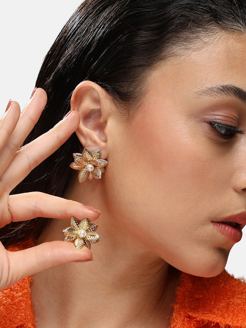 Alloy Gold-Plated Earrings