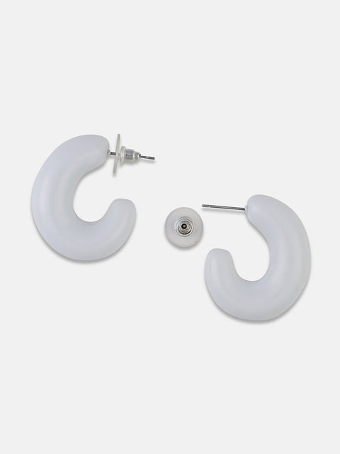 Contemporary Half Hoop Earrings