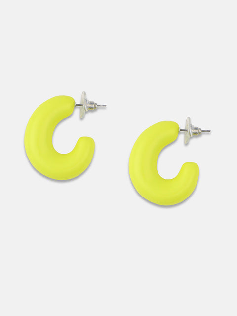 Contemporary Half Hoop Earrings