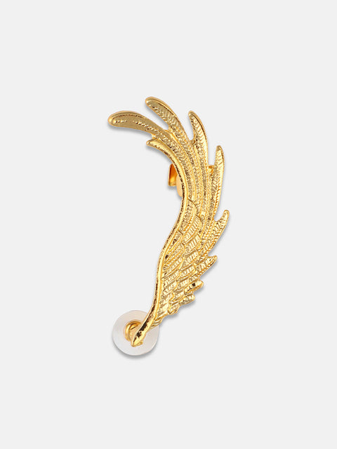 Gold-Plated Contemporary Clip On Ear Cuff Earrings
