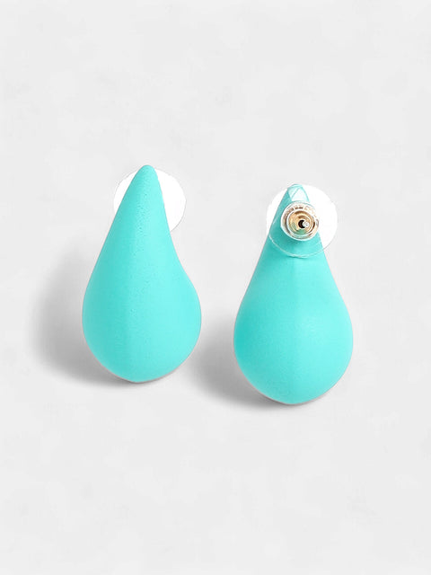 The Teardrop  Drop Earrings - Turquoise Blue-SOHIER8834