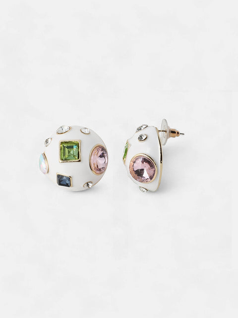 Women's The Cora Stud Earrings - Chalk White