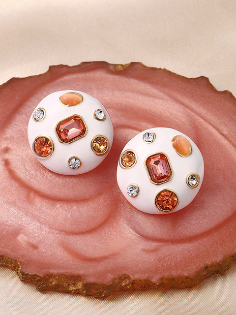 Women's The Duchess Stud Earrings - Nude Pink