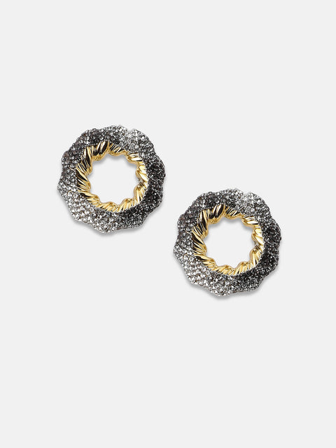 Women's The Jingle Stud Earrings - Antique Silver