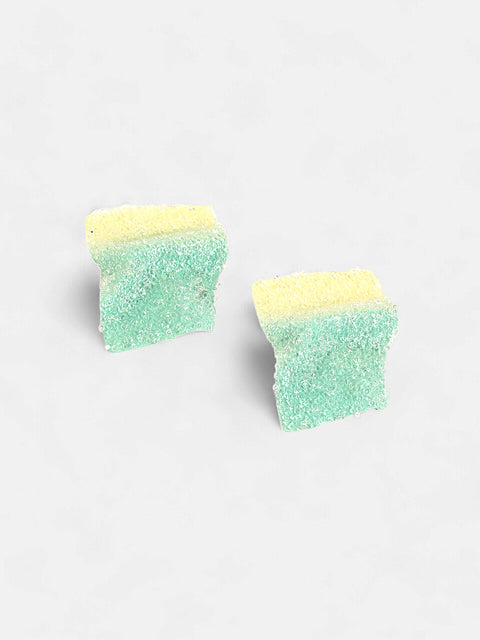 The Glacier Quad Drop Earrings - Mint Green & Daffodil Yellow-SOHIER8900