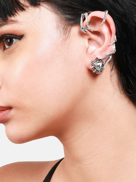 Silver-Plated Contemporary Ear Cuff
