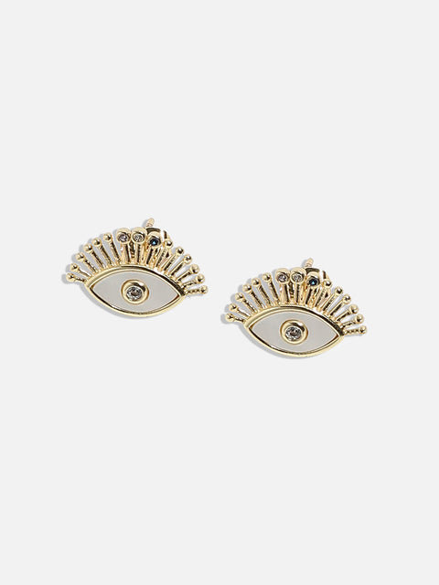 Gold-Plated Contemporary Studs Earrings