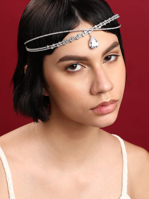 Silver-Plated Studded Head Jewellery