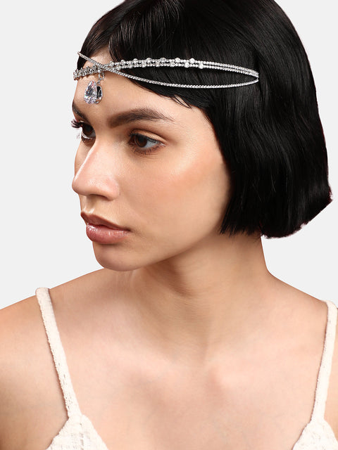 Silver-Plated Studded Head Jewellery