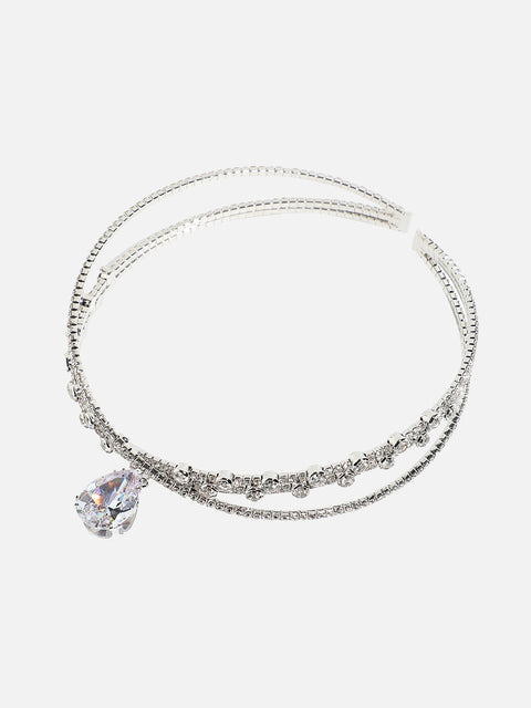 Silver-Plated Studded Head Jewellery