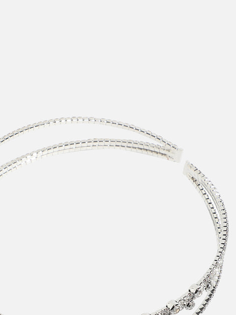 Silver-Plated Studded Head Jewellery