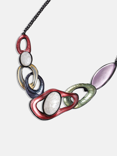 Abstract Stone Studded Jewellery Set