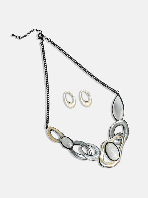 Abstract Stone Studded Jewellery Set