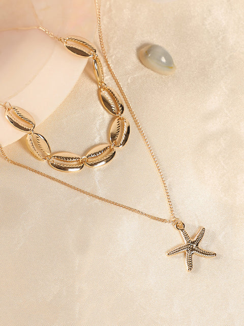 The Bahamas Multi-Layer Necklace - California Gold-SOHINC6044