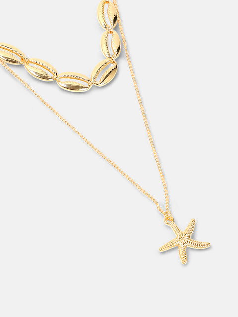 The Bahamas Multi-Layer Necklace - California Gold-SOHINC6044