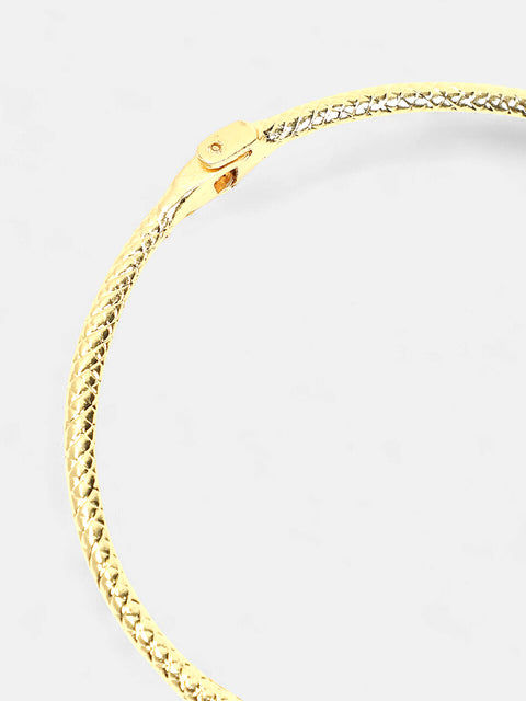 The Serpent Torque Necklace - Antique Gold-SOHINC6073