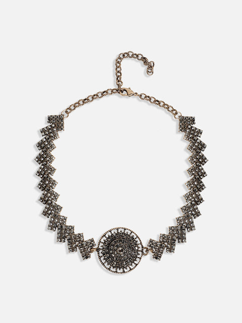 Gold-Plated Stone-Studded Jewellery Set