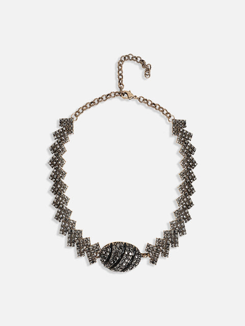 Gold-Plated Crystal-Studded Choker Jewellery Set