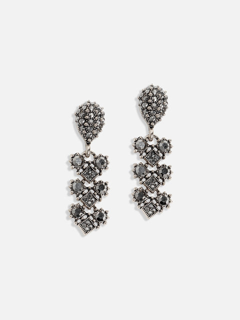 Silver-Plated Stone-Studded Jewellery Set