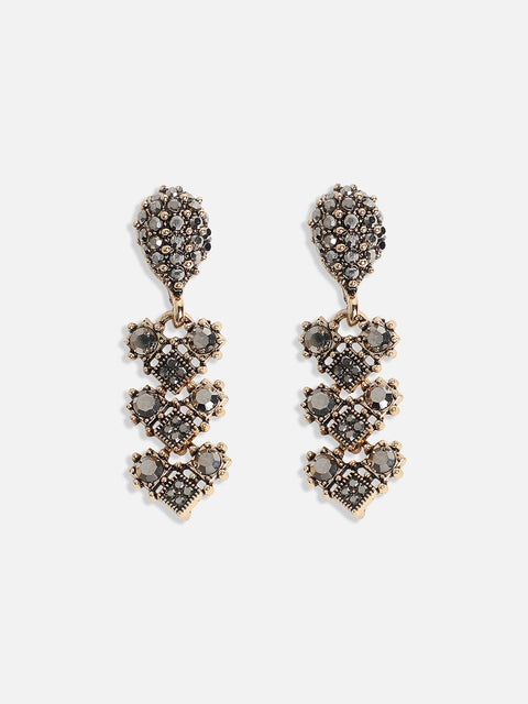 Gold-Plated Crystal-Studded Jewellery Set