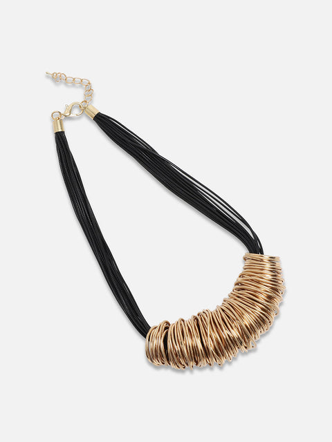 Alloy Gold-Plated Statement Necklace