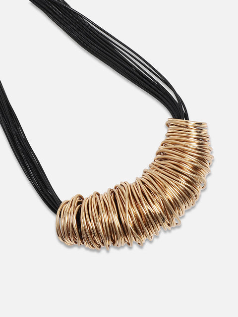 Alloy Gold-Plated Statement Necklace