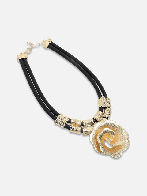 Alloy Gold-Plated Statement Necklace