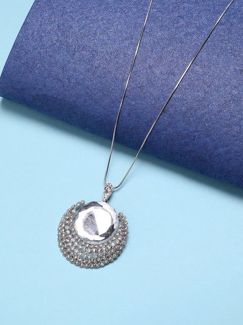 Silver-Plated Pendant With Chain