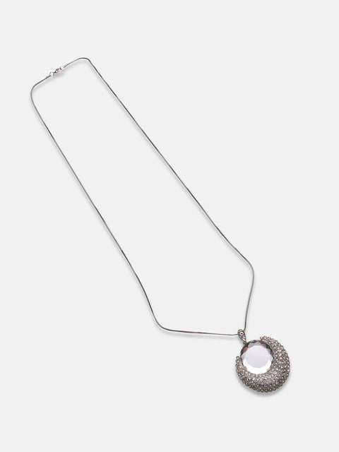 Silver-Plated Pendant With Chain
