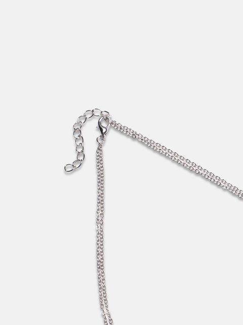 Artificial Stones Silver Plated Necklace