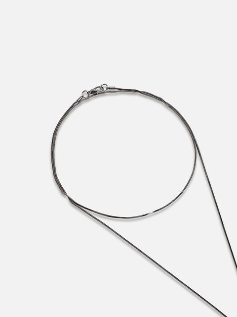 Silver-Plated Oval-Shaped Artificial Stones Studded Velvet Pendants With Chains