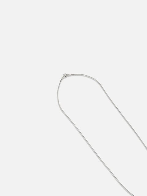 Silver-Plated Stone Studded Pendant Necklace With Tasseled Detail