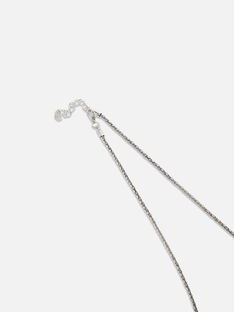 Silver-Plated Studded Necklace